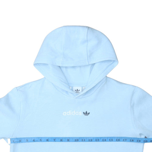 Adidas Girls Blue Pullover Hoodie 13-14 Years Hooded Sweatshirt