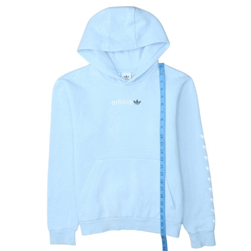 Adidas Girls Blue Pullover Hoodie 13-14 Years Hooded Sweatshirt