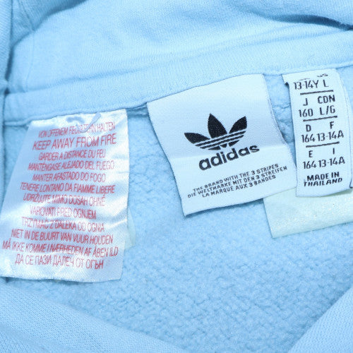 Adidas Girls Blue Pullover Hoodie 13-14 Years Hooded Sweatshirt