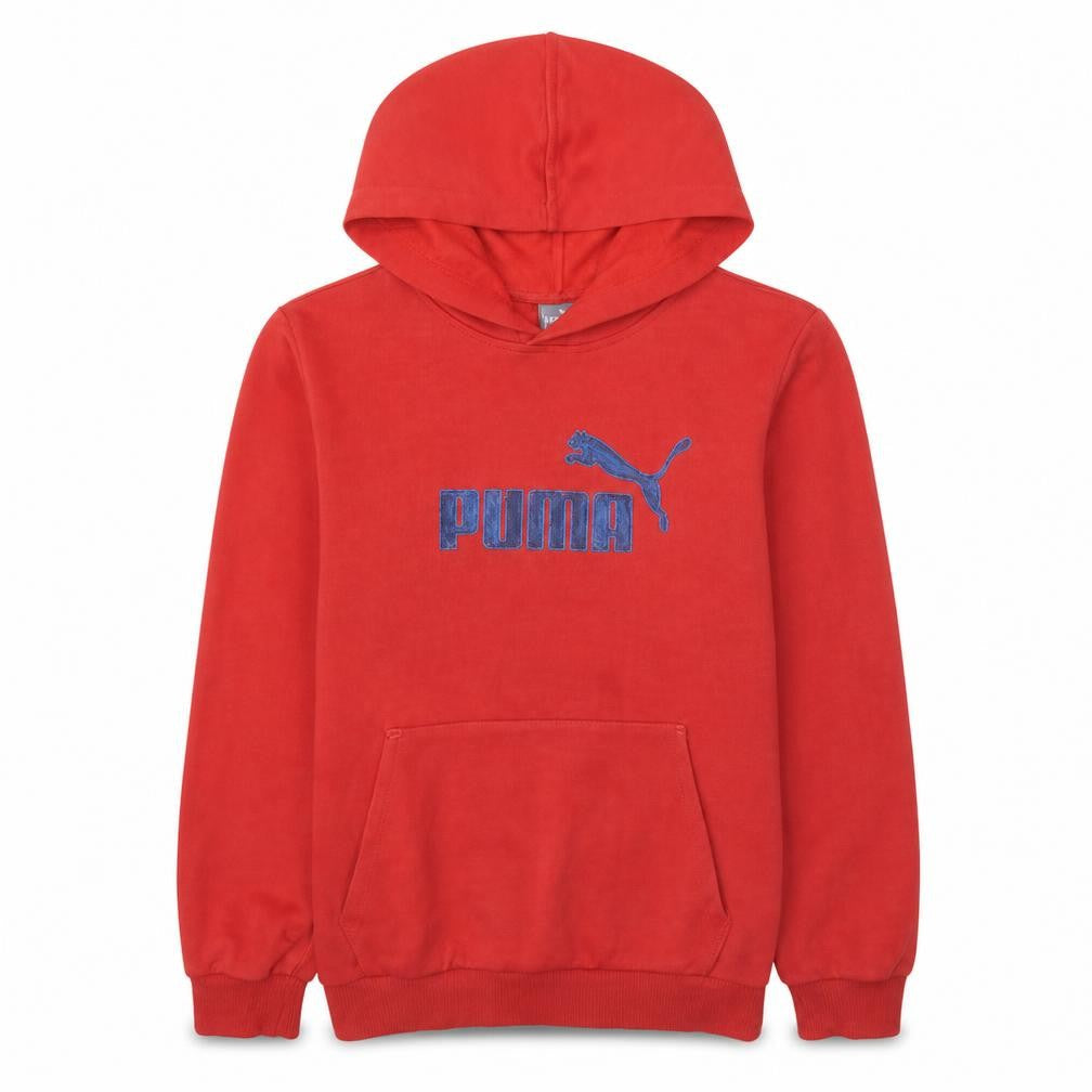 Puma Boys Red Pullover Hoodie XL 13-14 Years Cotton Blend Casual