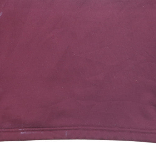 Canterbury Women's Burgundy 1/4 Zip Sweatshirt Size 14 University of Strathclyde