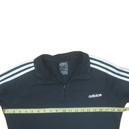 Adidas Women's Black 1/4 Zip Long Sleeve Sweatshirt Size M