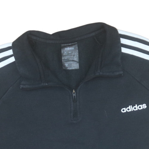 Adidas Women's Black 1/4 Zip Long Sleeve Sweatshirt Size M