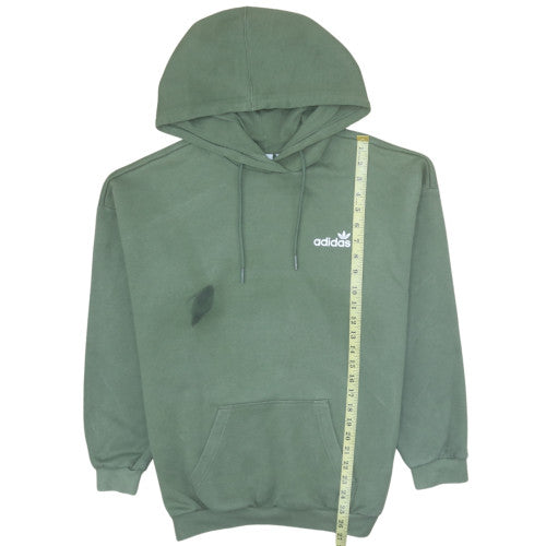 Adidas Men's Green Pullover Hoodie Small Logo Fleece Sweatshirt
