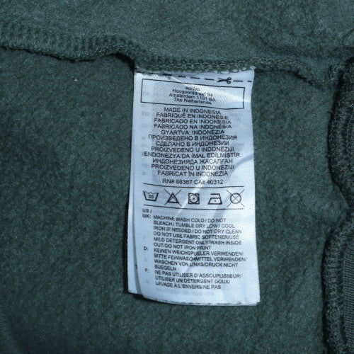 Adidas Men's Green Pullover Hoodie Small Logo Fleece Sweatshirt