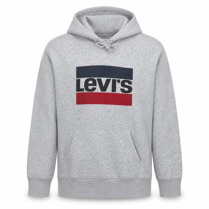 Levi's Men's Grey Pullover Hoodie L Fleece Logo Classic