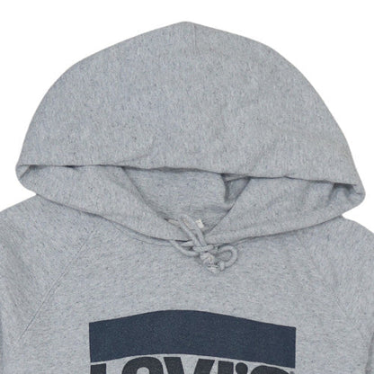 Levi's Men's Grey Pullover Hoodie L Fleece Logo Classic