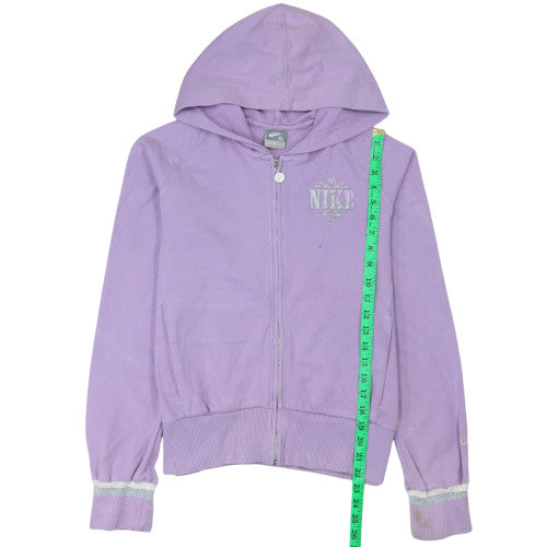 Nike Womens Lilac Full Zip Hoodie XL Cotton Blend Casual