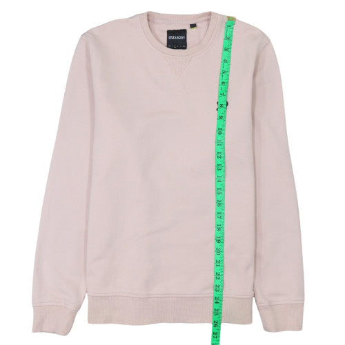 Lyle & Scott Men's Pink Cotton Crew Neck Pullover Sweatshirt L