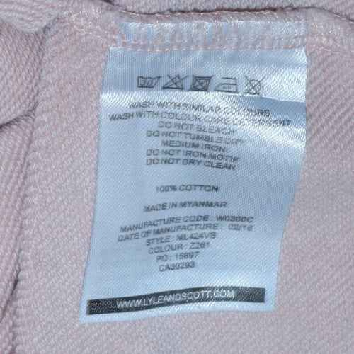 Lyle & Scott Men's Pink Cotton Crew Neck Pullover Sweatshirt L