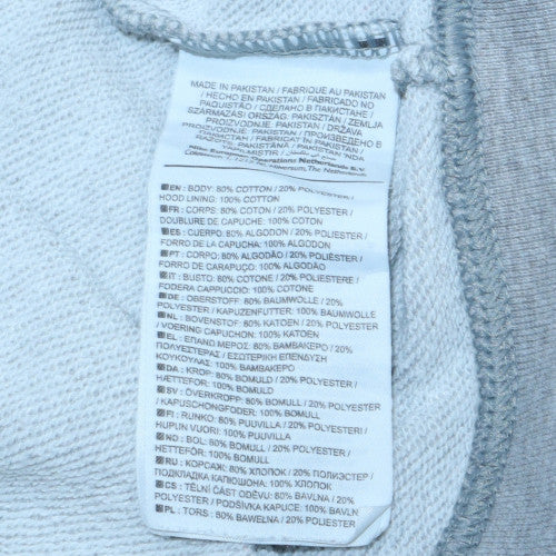 Nike Men's Grey Pullover Hoodie M Regular Fit Sportswear