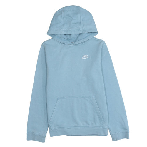 Nike Womens Blue Pullover Hoodie XL 158-170cm Teens Cotton Fleece