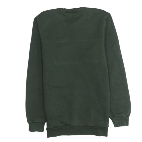 Adidas Mens Green Pullover Sweatshirt M Crew Neck Logo Casual