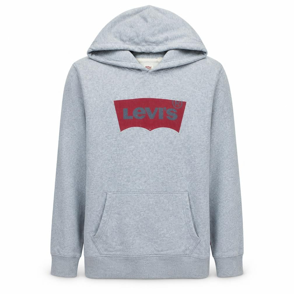Levi's Mens Grey Logo Pullover Hoodie M Classic Fleece Sweatshirt