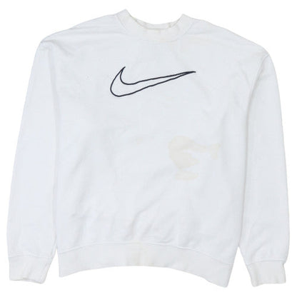 Nike Men's White Small Pullover Crew Neck Sweatshirt