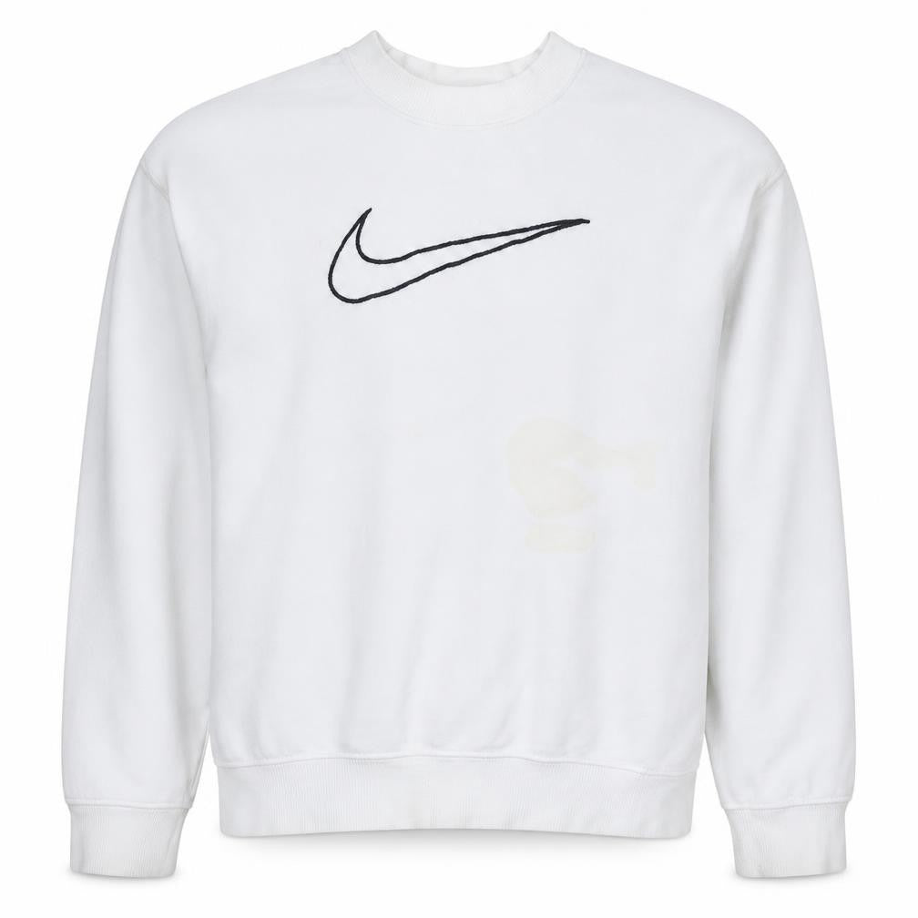 Nike Men's White Small Pullover Crew Neck Sweatshirt