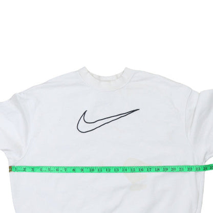 Nike Men's White Small Pullover Crew Neck Sweatshirt