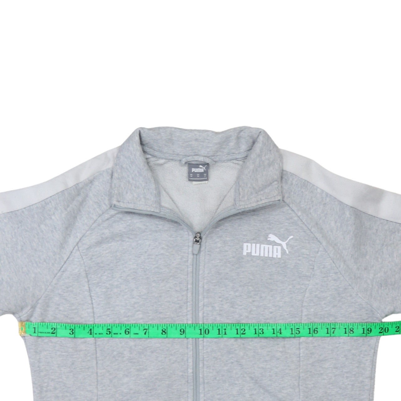 Puma Men's Grey Full Zip Fleece Sweatshirt M Regular Fit