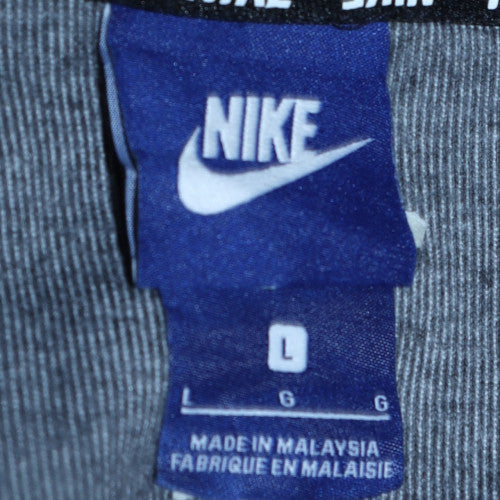 Nike Mens Grey Full Zip Hoodie Size L Hooded Sweatshirt