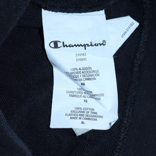 Champion Men's Black XL Pullover Hoodie with Logo