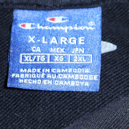 Champion Men's Black XL Pullover Hoodie with Logo