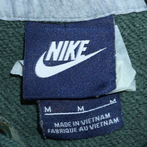 Nike Men's Green Pullover Hoodie M Regular Fit Fleece Sweatshirt