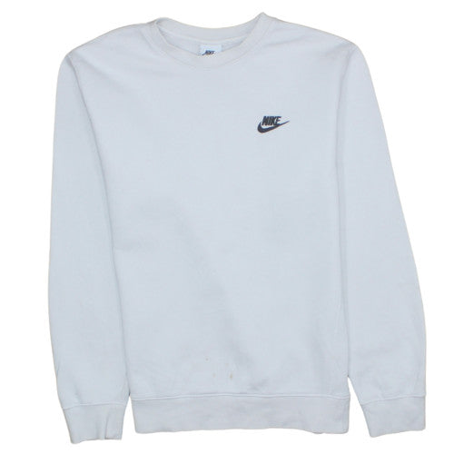 Nike Men's White XS Pullover Fleece Sweatshirt Crew Neck