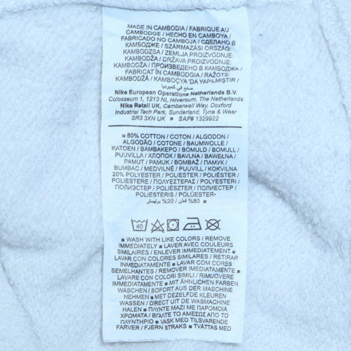 Nike Men's White XS Pullover Fleece Sweatshirt Crew Neck
