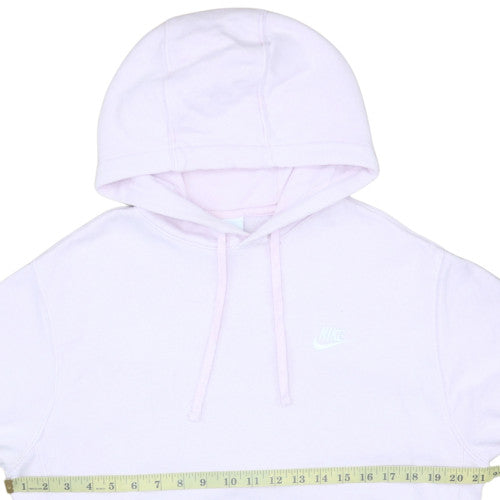 Nike Womens Pink Pullover Hoodie Small Cotton Blend Sweatshirt