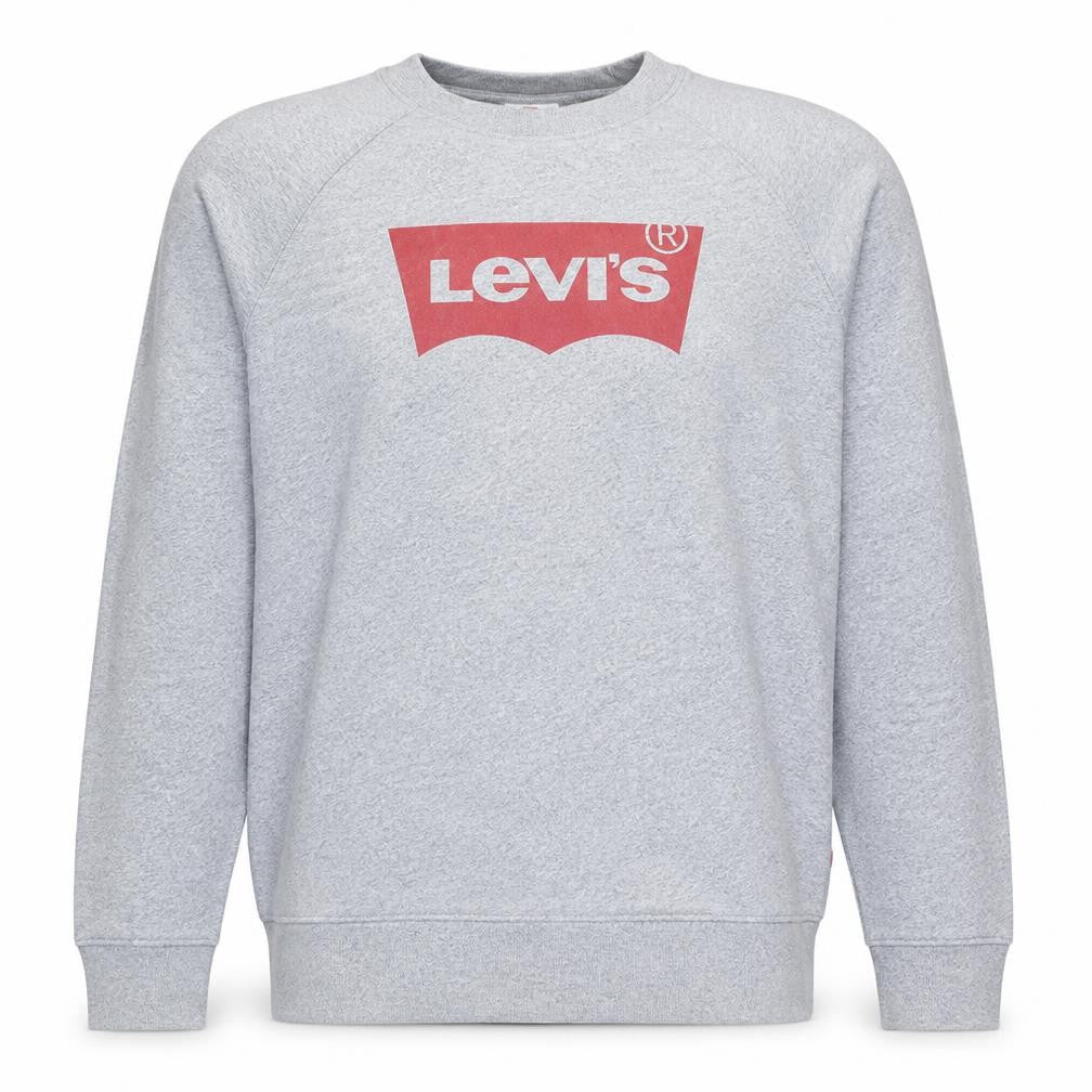 Levi's Men's Grey XL Crew Neck Logo Pullover Sweatshirt