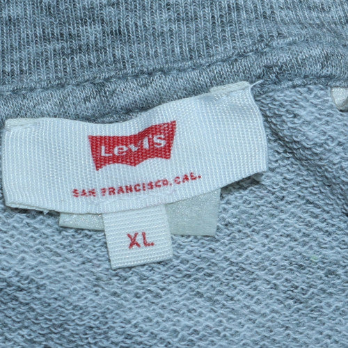 Levi's Men's Grey XL Crew Neck Logo Pullover Sweatshirt