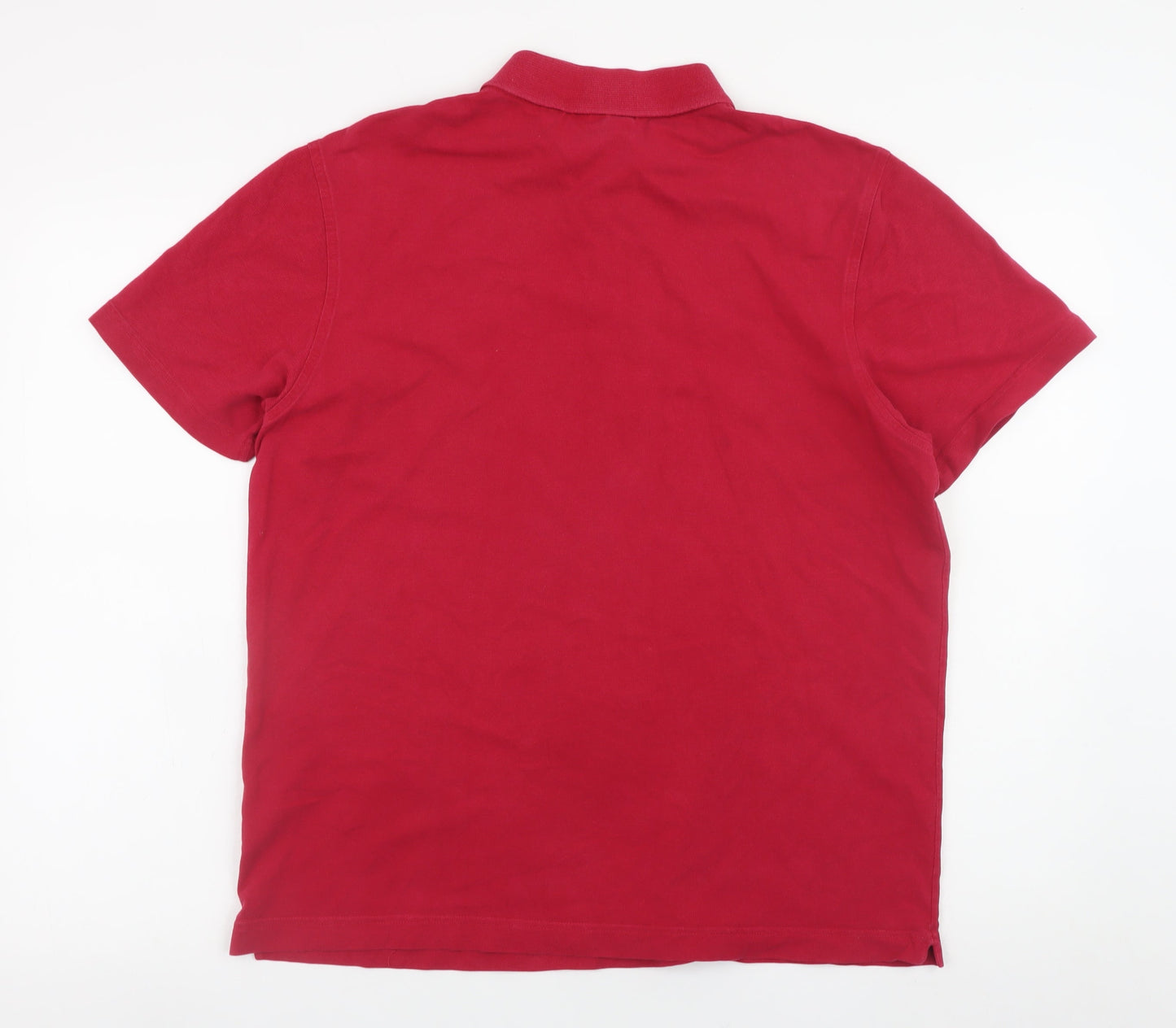 Lacoste Sport Men's Red Cotton Short Sleeve Polo Shirt L