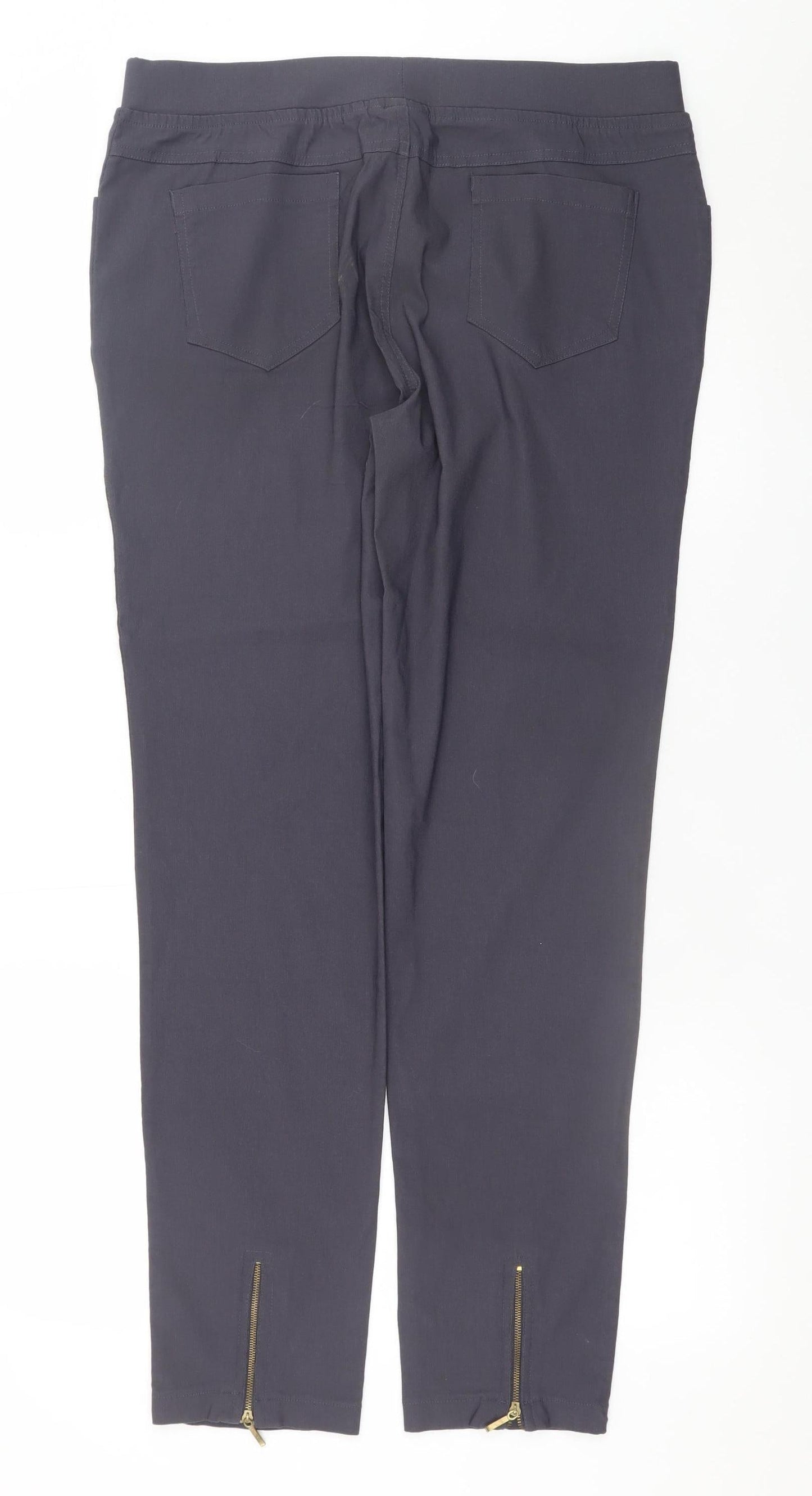 Cook Womens Black Jegging Style Trousers Size 10 with Ankle Zips