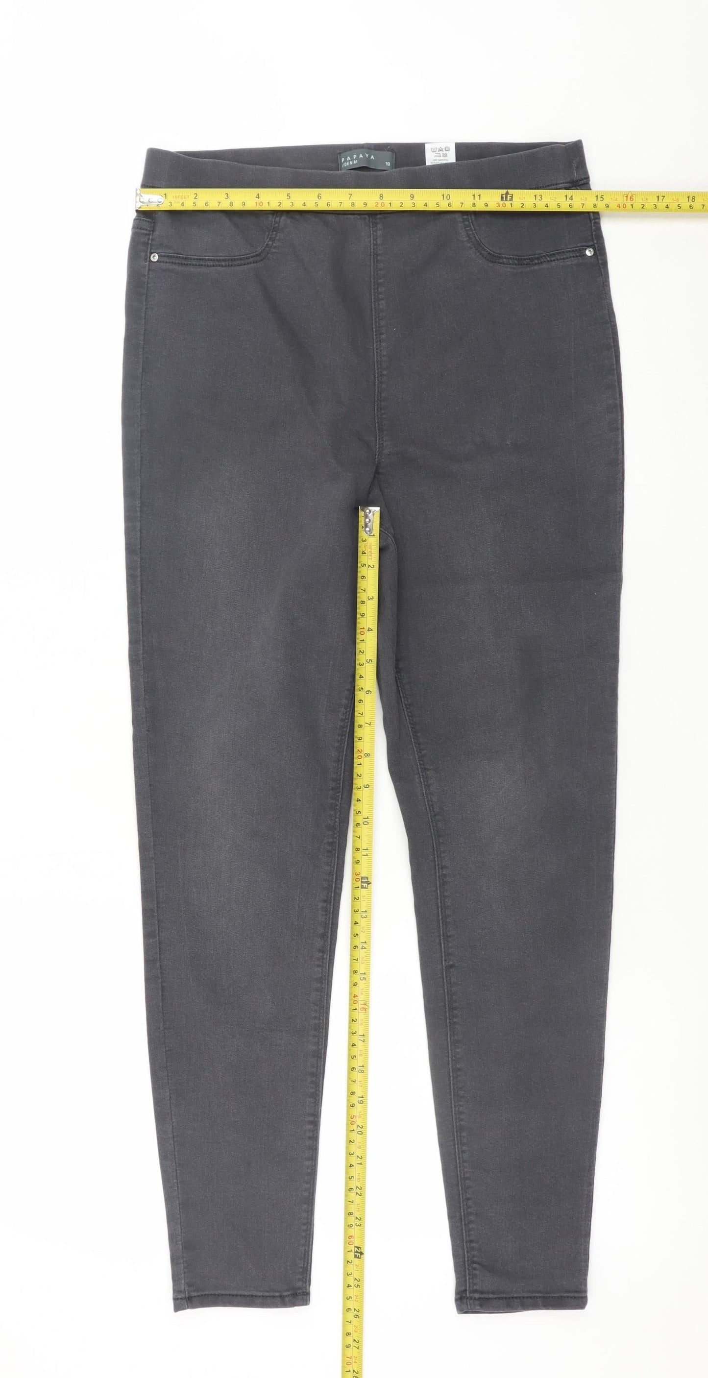 Papaya Women's Grey Skinny Stretch Denim Jeans Size 10
