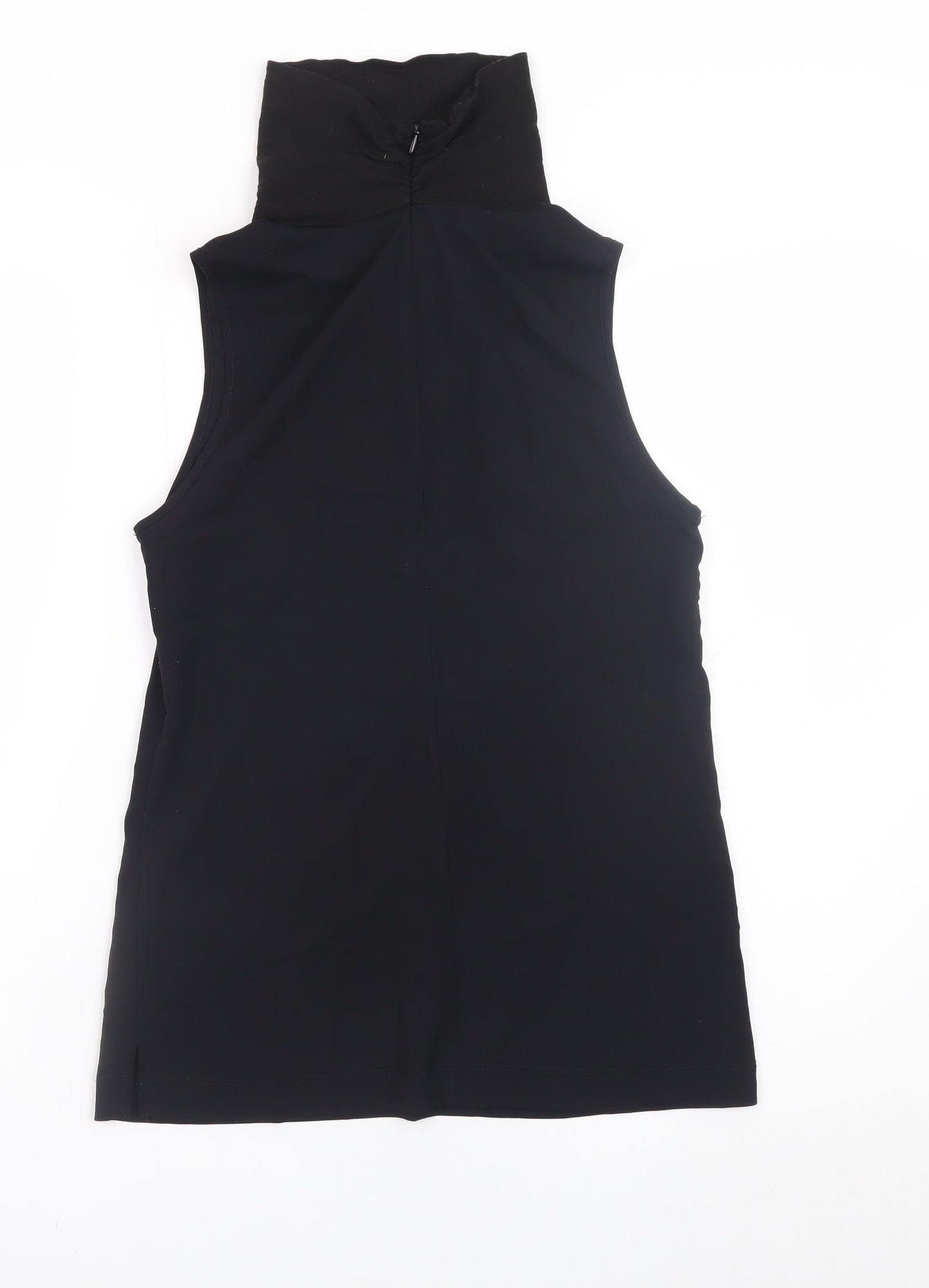 French Connection Women's Black XS Sleeveless Roll Neck Stretch Top