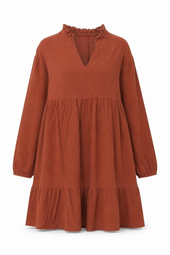 New Look Maternity Brown Long Sleeve Smock Dress Size 20