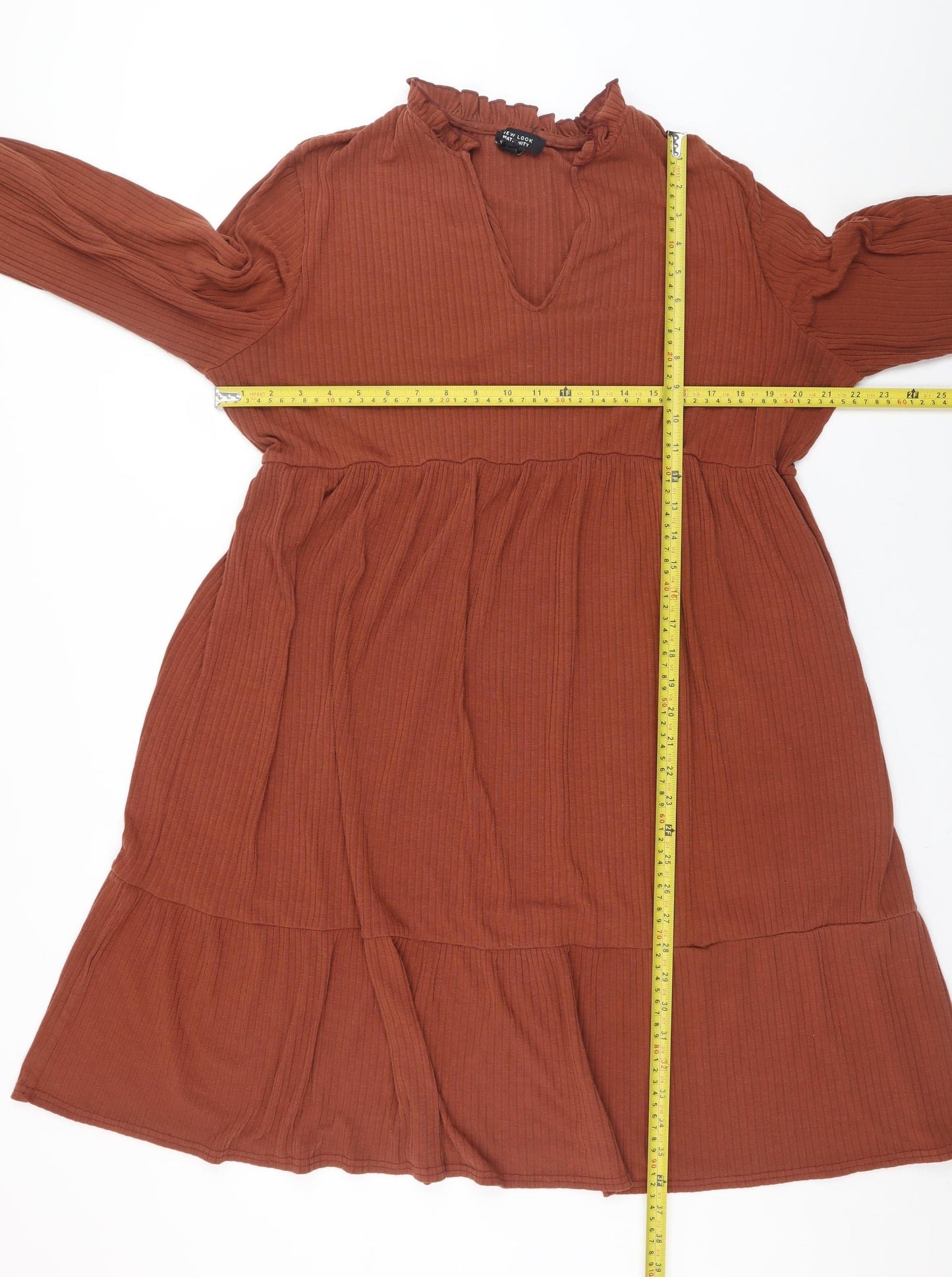 New Look Maternity Brown Long Sleeve Smock Dress Size 20