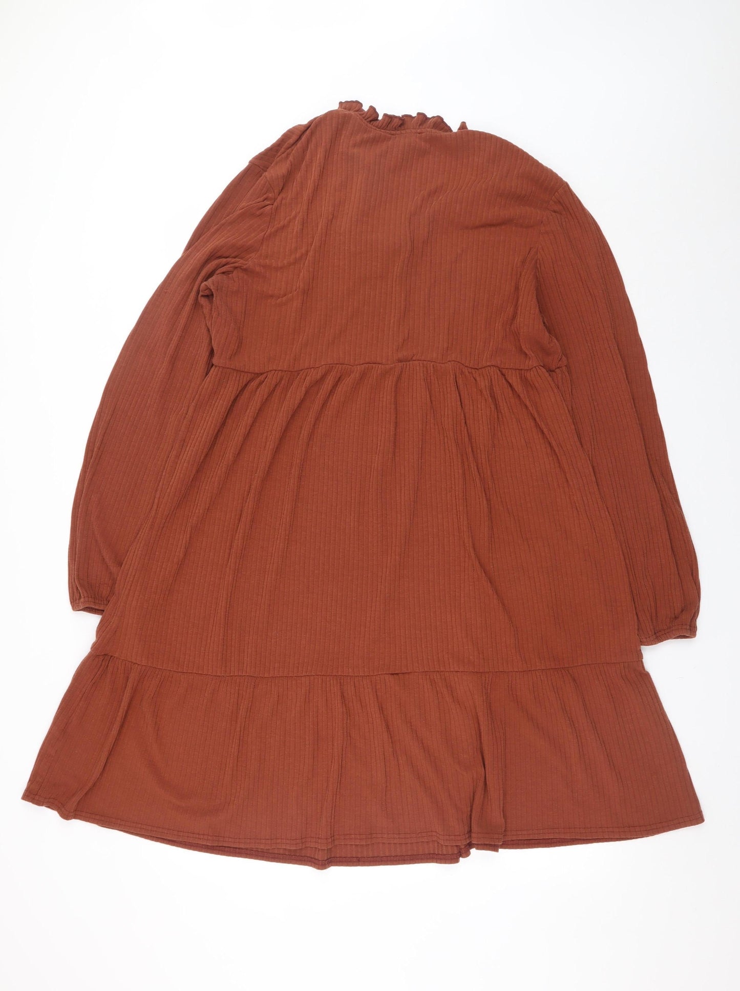 New Look Maternity Brown Long Sleeve Smock Dress Size 20