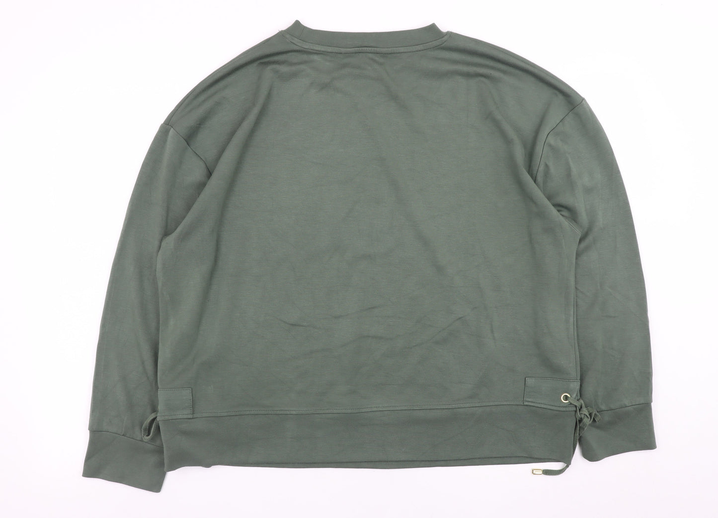 F&F Women’s Green Pullover Sweatshirt UK 18 Nylon Viscose Blend