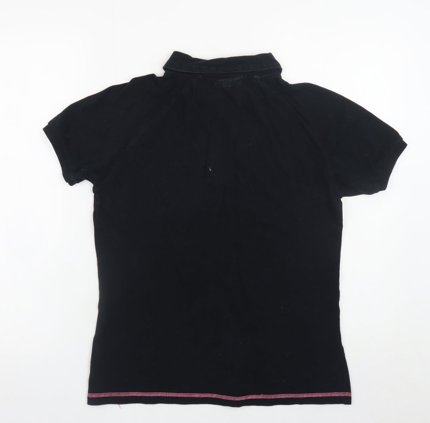 Champion Men's Black Polo Shirt L Regular Fit Cotton