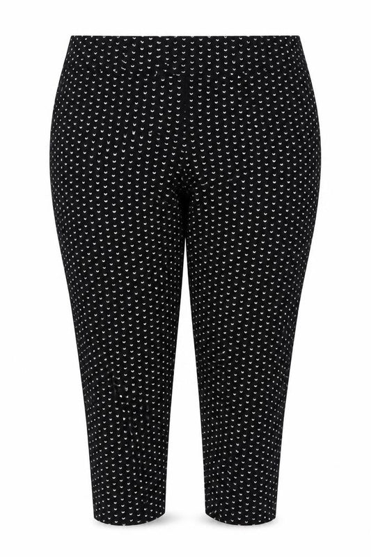 APT.9 Women’s Black Geometric Cropped Trousers Size 20 Plus