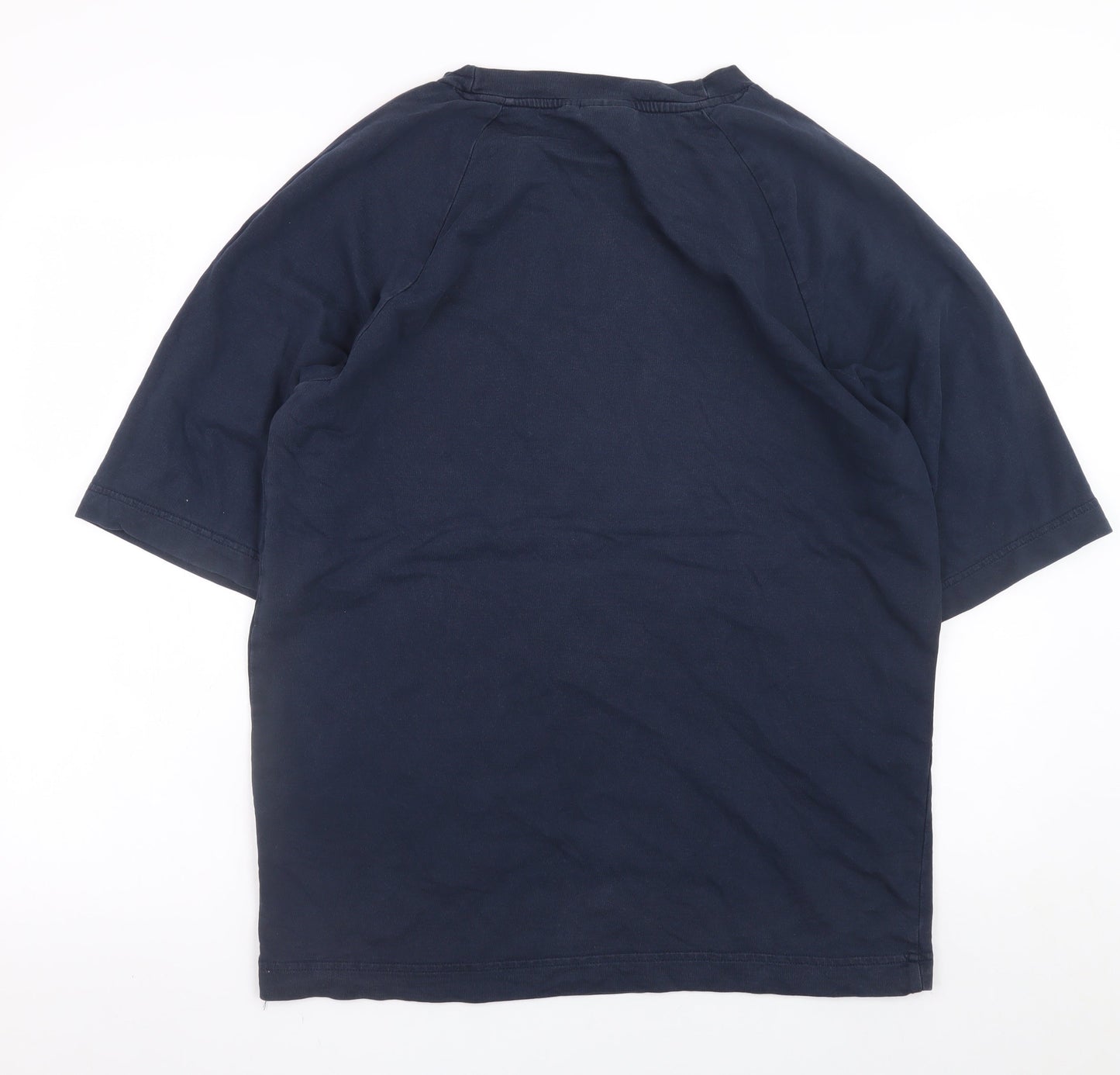 Dr Denim Mens Navy Crew Neck Short Sleeve Supima Cotton T-Shirt Small