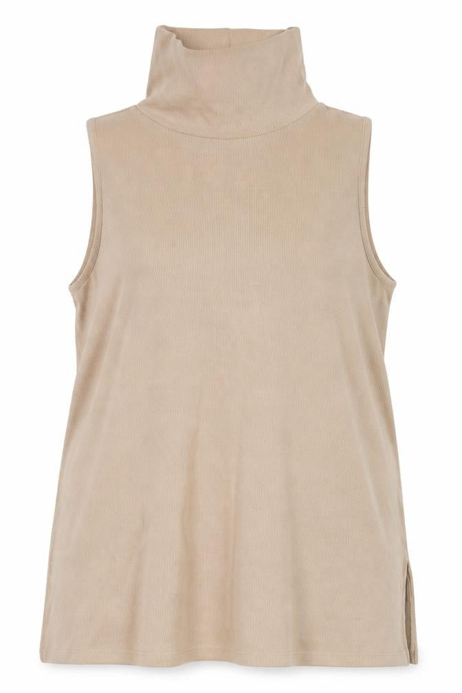 Marks & Spencer Women’s Beige Sleeveless Roll Neck Knit Jumper Size 20