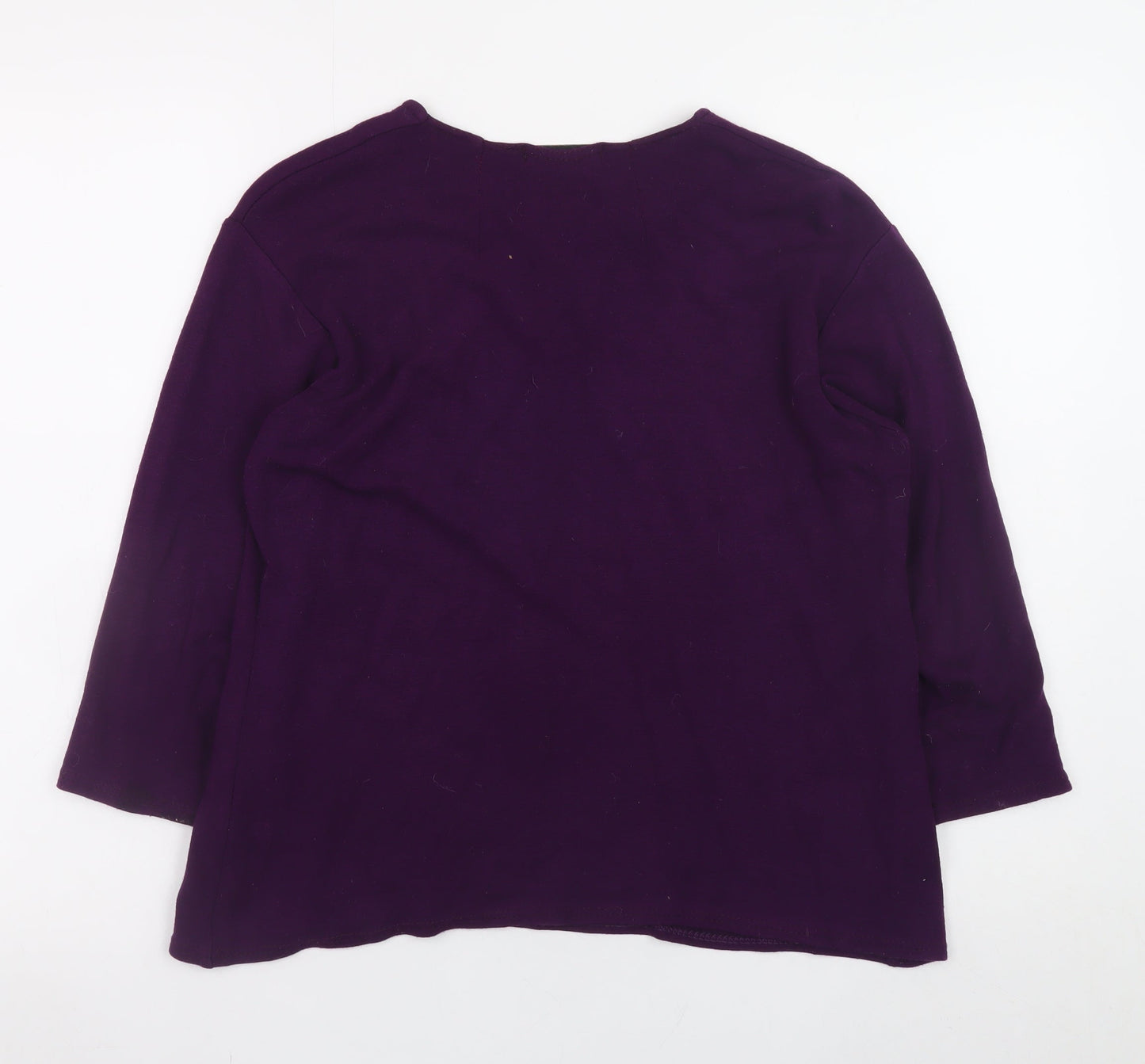 Melissa Women's Purple Embroidered Viscose Tunic Blouse M