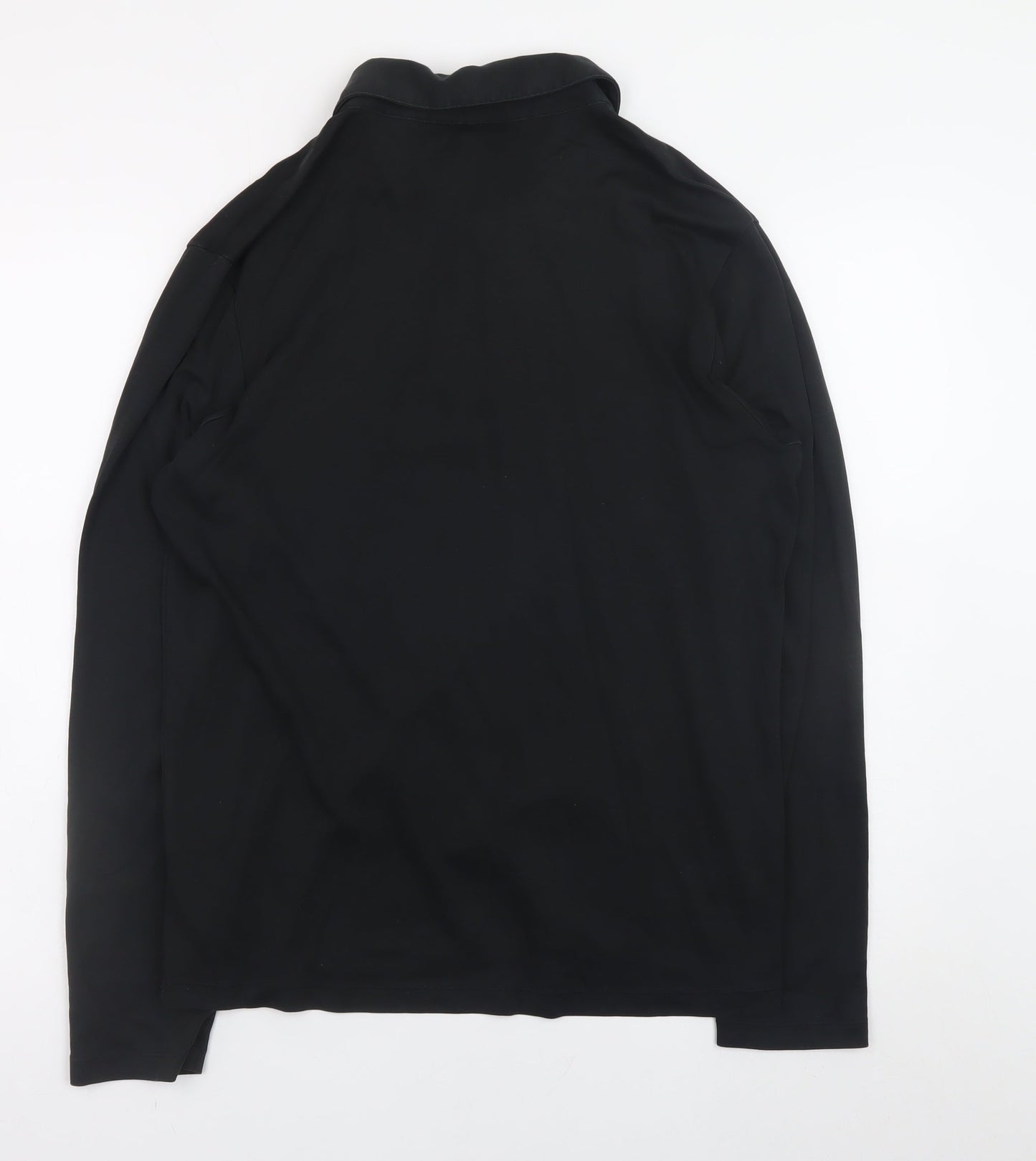 Michael Kors Men’s Black Long Sleeve Cotton Polo T-Shirt M