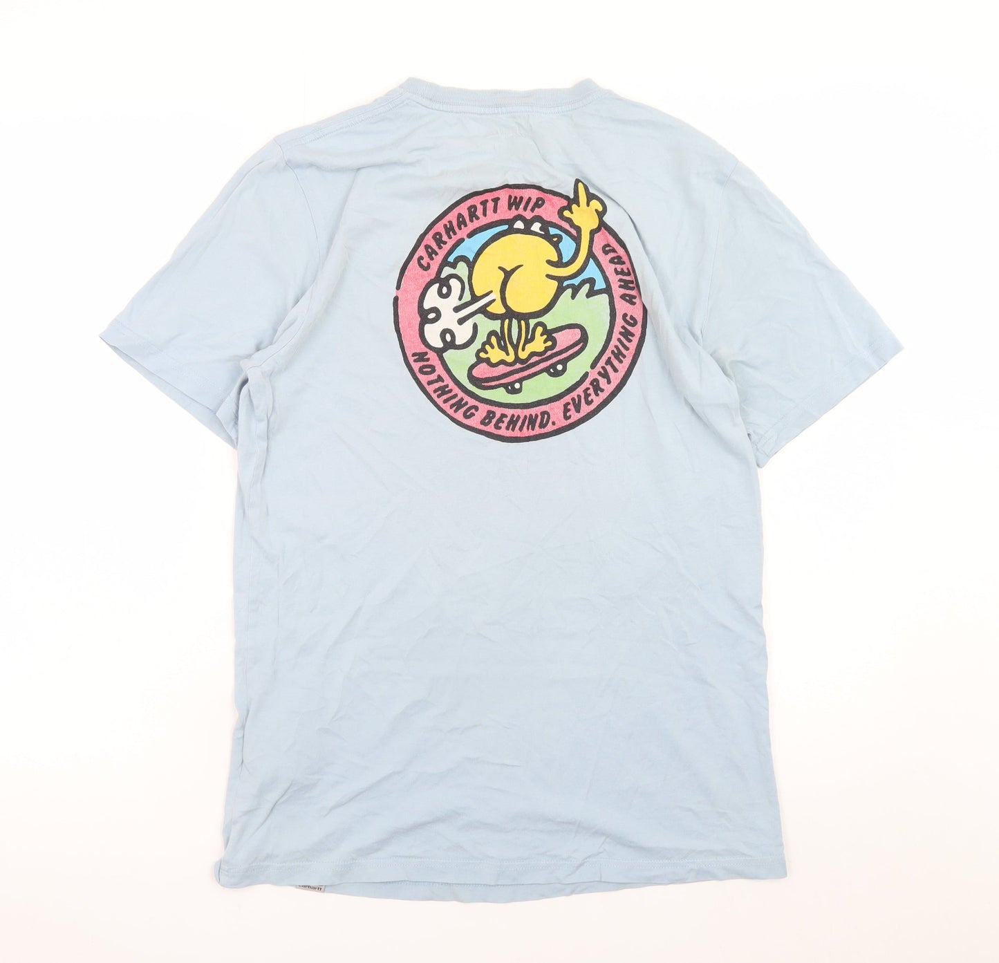 Carhartt Blue Unisex Adults Small Graphic Short Sleeve Cotton T-Shirt