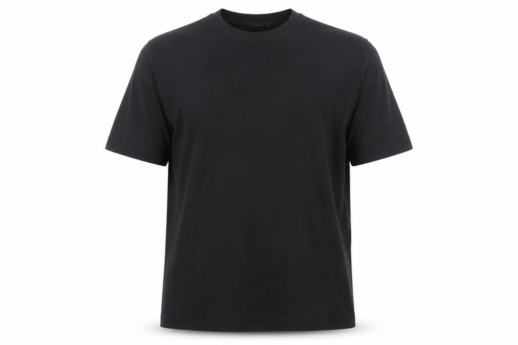 Stradivarius Men's Black Short Sleeve Regular Fit Viscose T-Shirt Size S