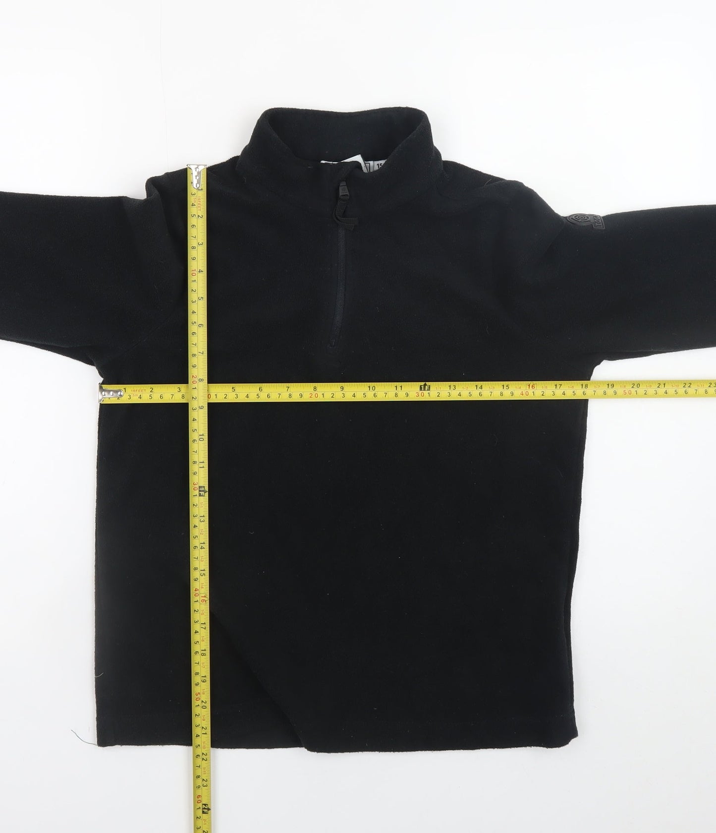 TOG24 Black Fleece 1/4 Zip Pullover Sweatshirt Teens Size 164