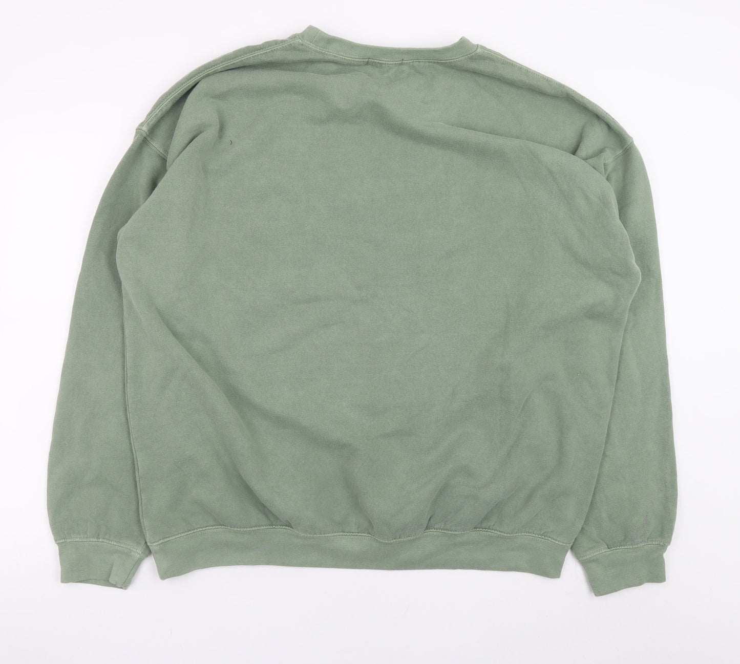 Nasty Gal Women’s Green Wellness Graphic Pullover Sweatshirt UK 24/26