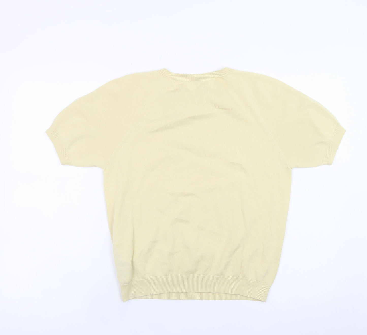 Uniqlo Women’s Beige Short Sleeve Crew Neck Knit Jumper Size S
